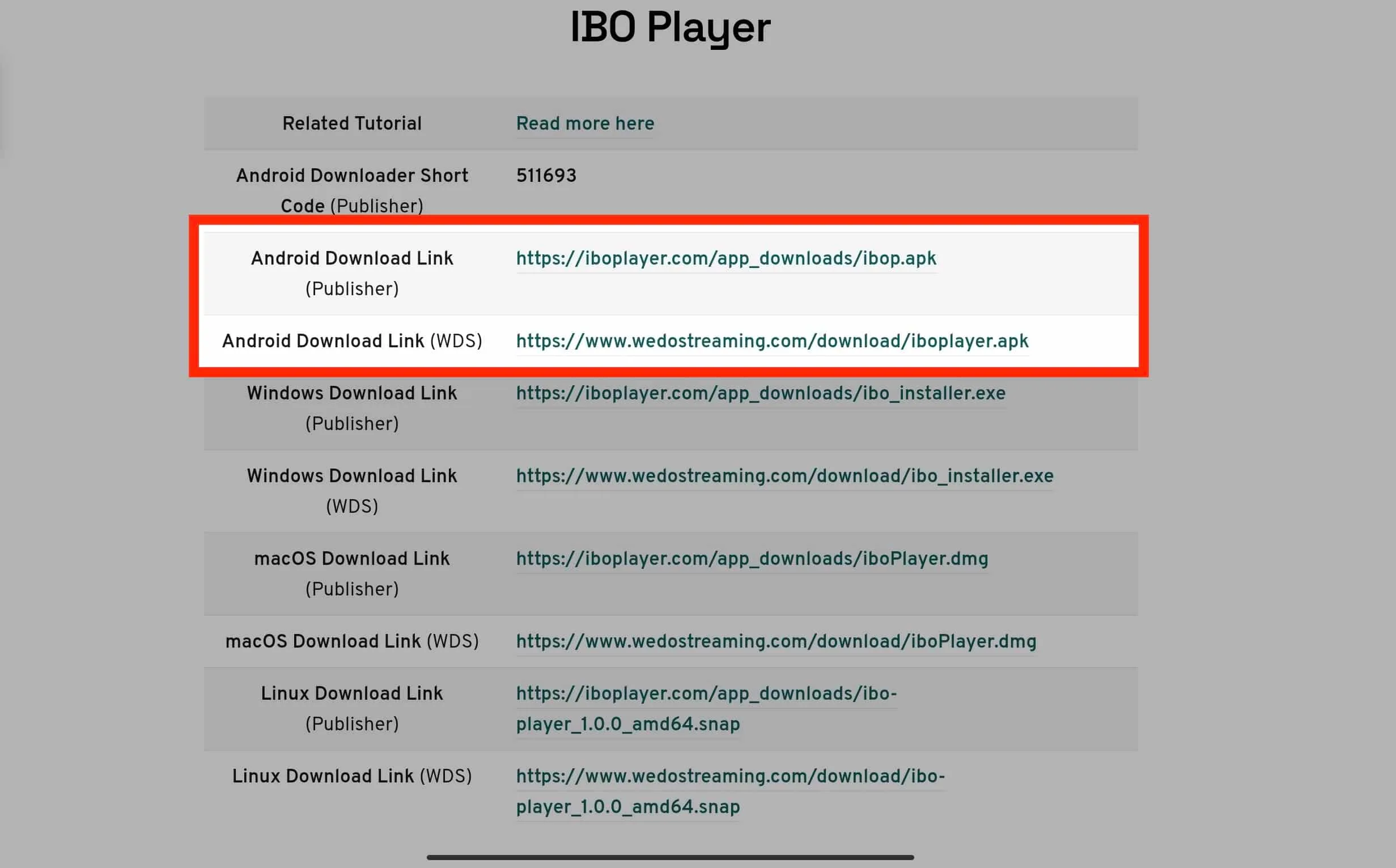 IBO Player pa Android-surfplatta
